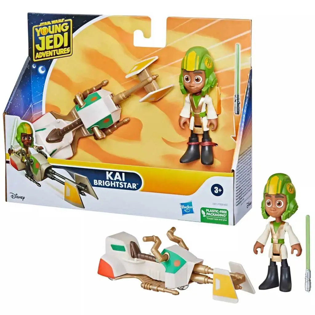 Star Wars: Fiatal Jedik kalandjai - Kai Brightstar figuraszett fogattal 7,5cm - Hasbro kép 2