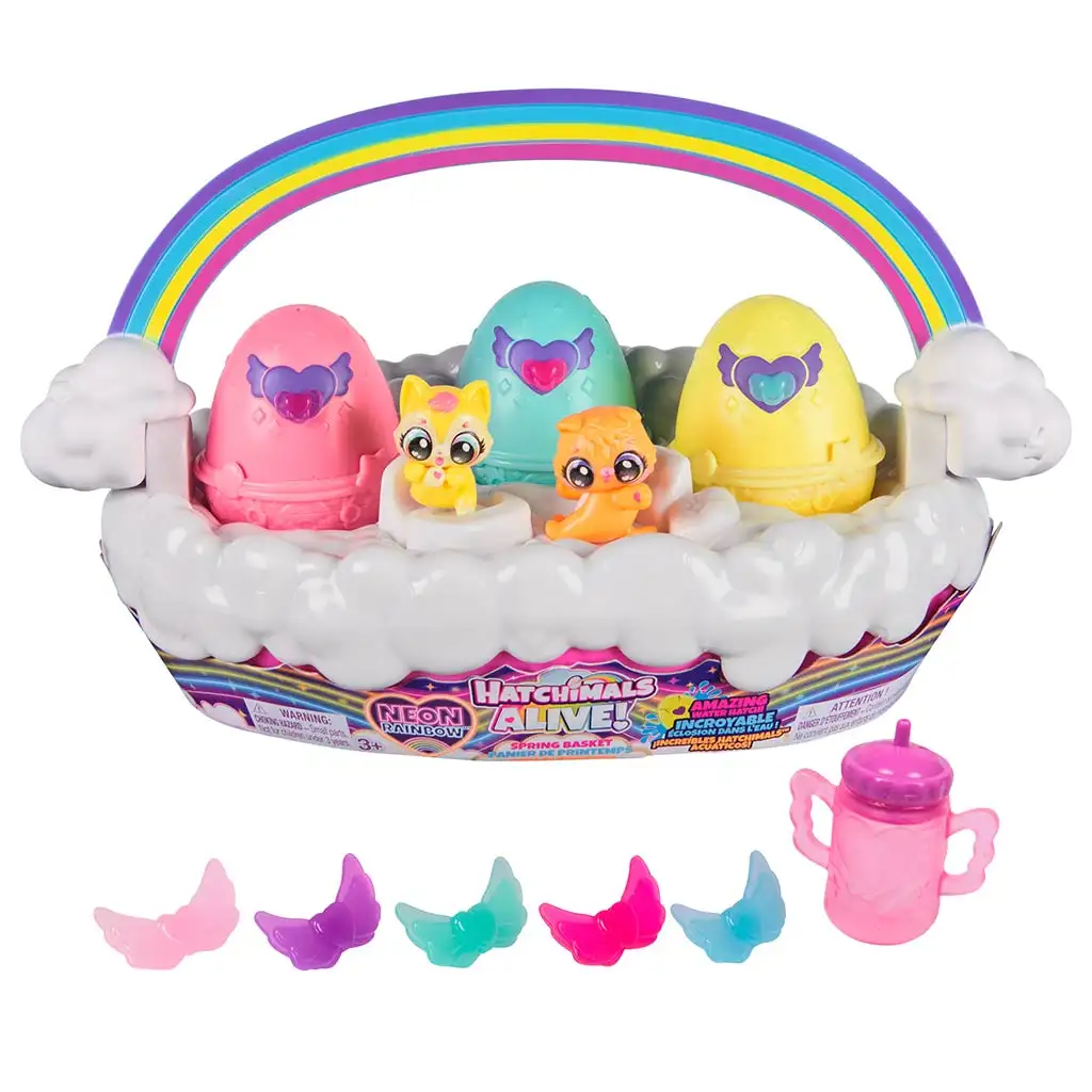Hatchimals Alive!: Neon Rainbow Tavaszi kosár szett - Spin Master kép 1