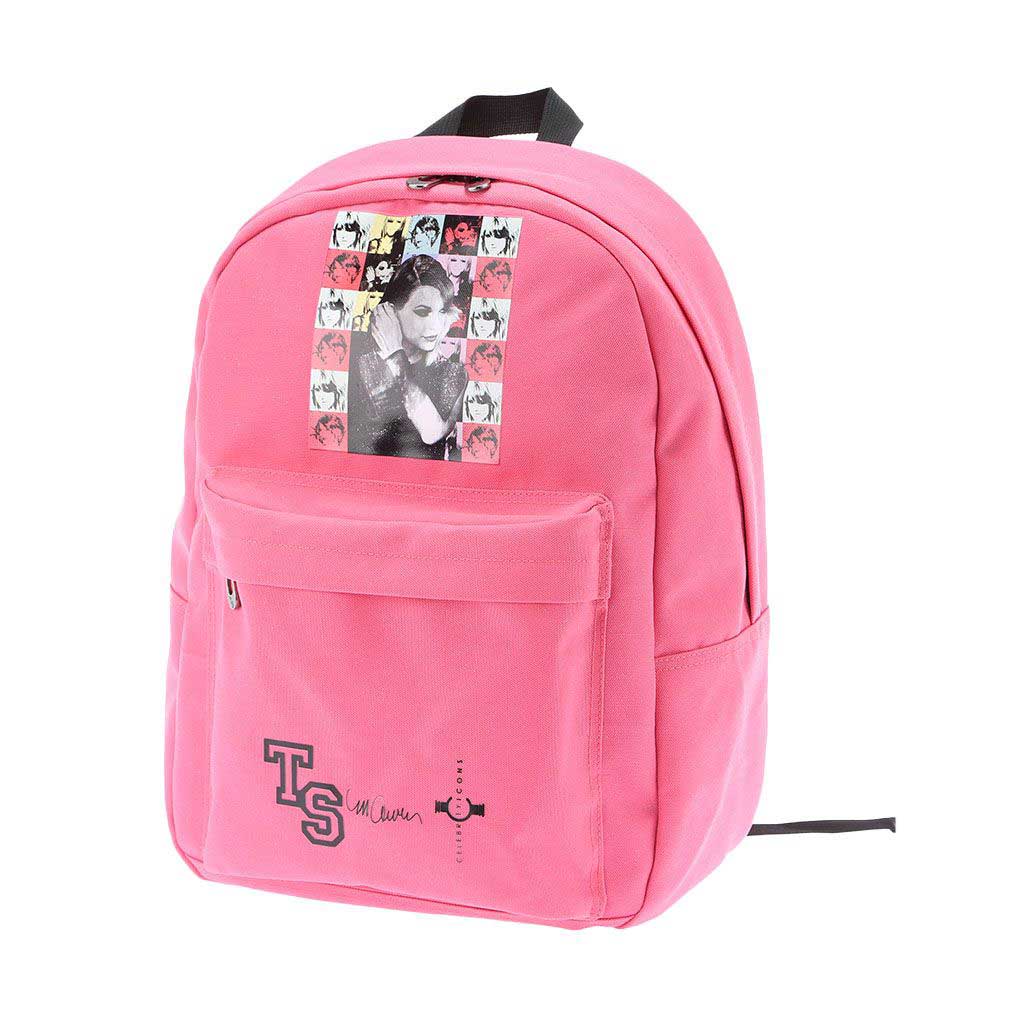 Taylor Swift mintás pink párnázott iskolatáska, hátizsák 39x17x44cm kép 2