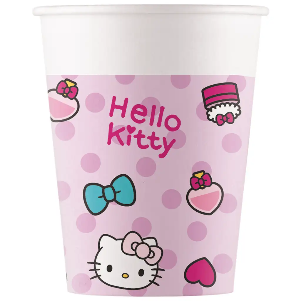 Hello Kitty 8 db-os papírpohár szett 200ml kép 1