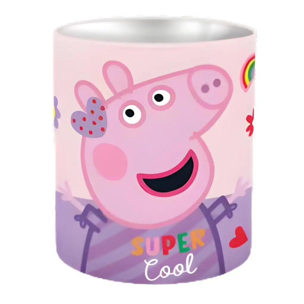Peppa malac henger alakú fém asztali írószertartó 10x11cm kép 1
