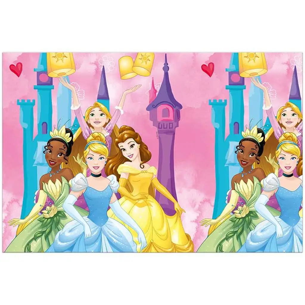 Disney Hercegnők rózsaszín műanyag asztalterítő 120x180cm kép 1