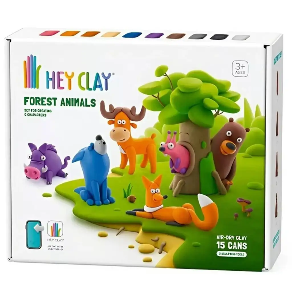 Hey Clay: Nagy gyurmaszett telefonos applikációval - Erdei állatok kép 1