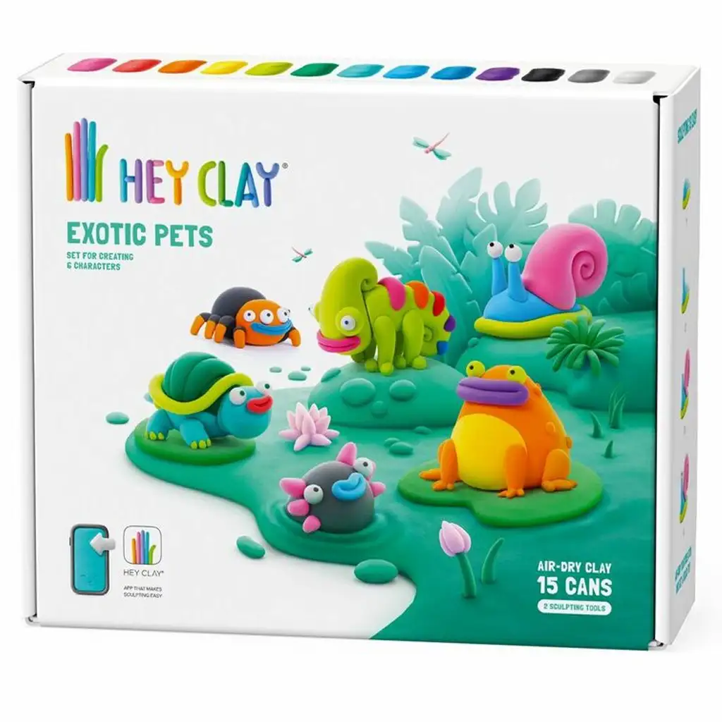 Hey Clay: Egzotikus állatok nagy gyurmaszett telefonos applikációval kép 1