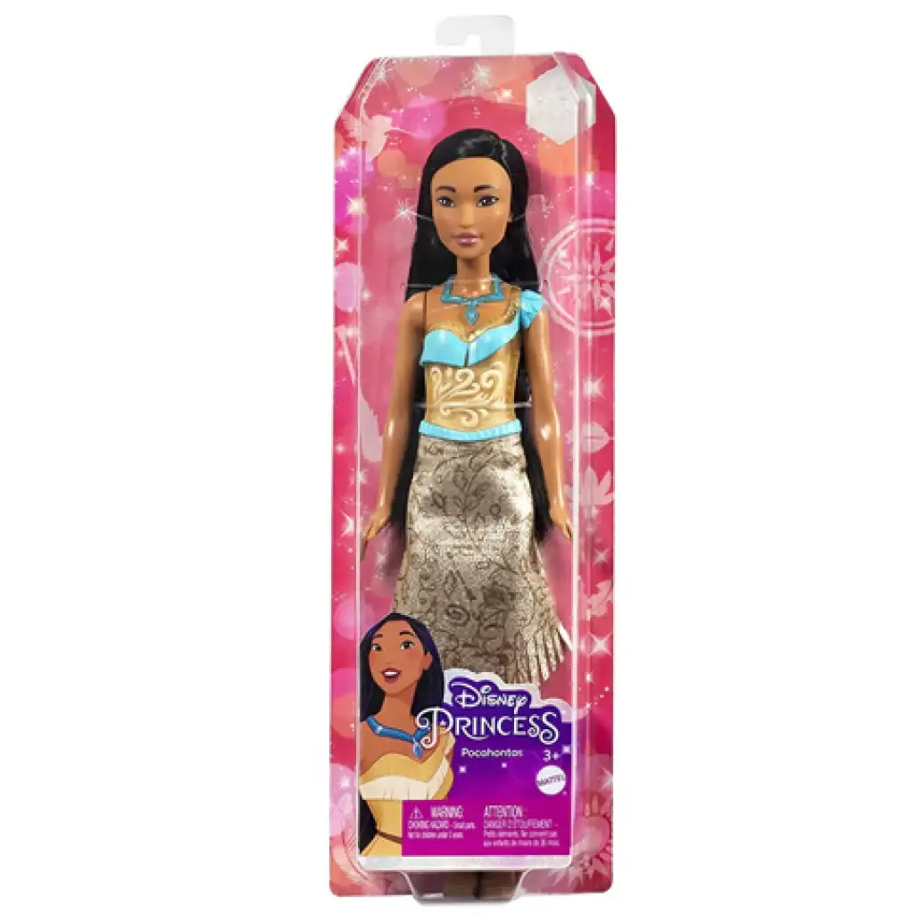 Disney Hercegnők: Csillogó Pocahontas hercegnő baba - Mattel kép 1