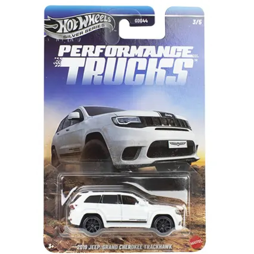 Hot Wheels Silver Series: 2019 Jeep Grand Cherokee Trackhawk kisautó 1/64 - Mattel kép 1