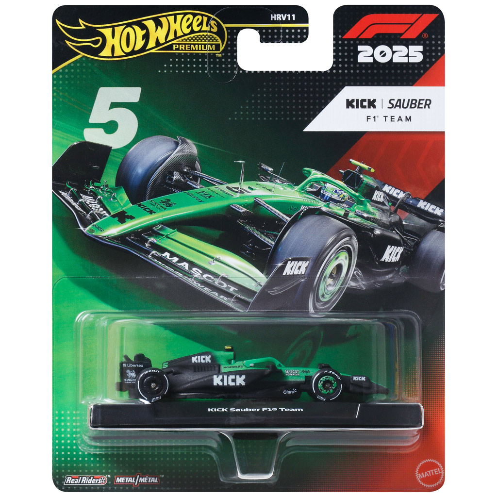 Hot Wheels Premium: KICK Sauber F1 Team #5 Formula 1 kisautó 1/64 - Mattel kép 1