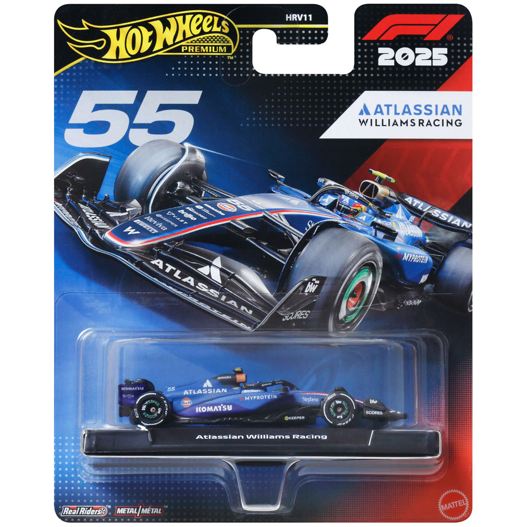 Hot Wheels Premium: Atlassian Williams Racing F1 Team #55 Formula 1 kisautó 1/64 - Mattel kép 1