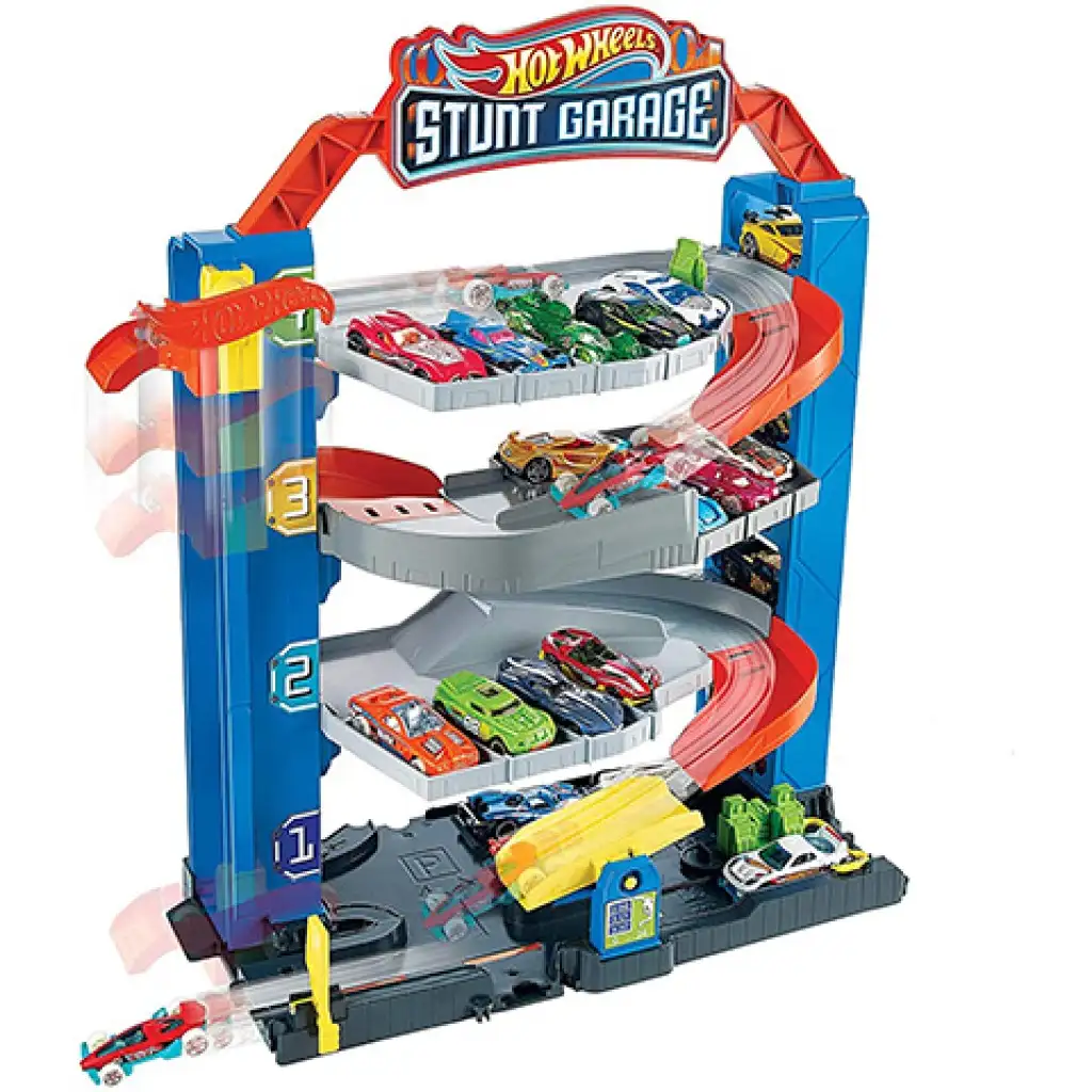 Hot Wheels Kaszkadőrgarázs pályaszett kisautóval - Mattel kép 2