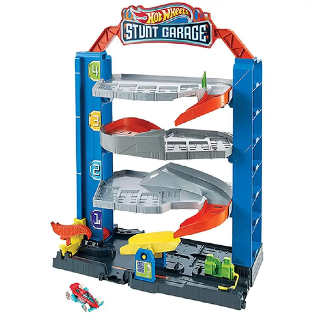 Hot Wheels Kaszkadőrgarázs pályaszett kisautóval - Mattel kép 1