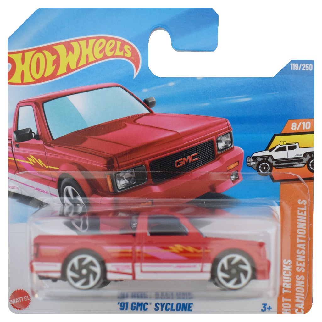 Hot Wheels: '91 GMC Syclone piros kisautó 1/64 - Mattel kép 1