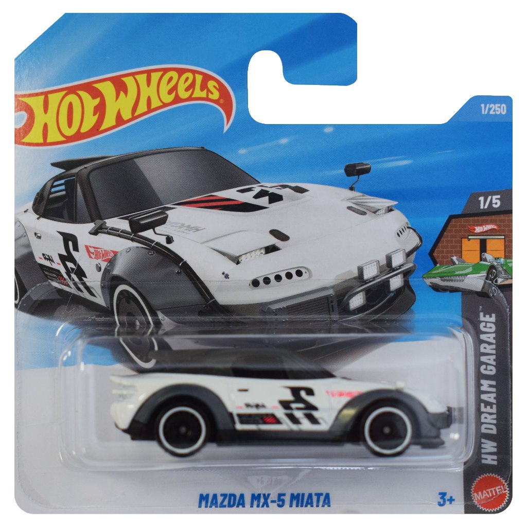 Hot Wheels: Mazda MX-5 Miata fehér kisautó 1/64 - Mattel kép 1
