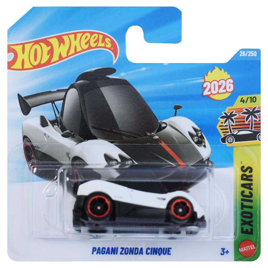 Hot Wheels: Pagani Zonda Cinque fehér kisautó 1/64 - Mattel kép 1