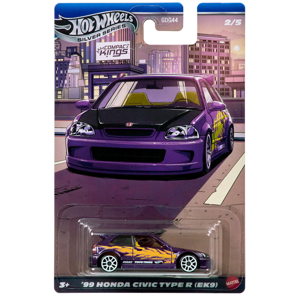 Hot Wheels: ’99 Honda Civic Type R (EK9) klasszikus kisautó 1/64 - Mattel kép 1