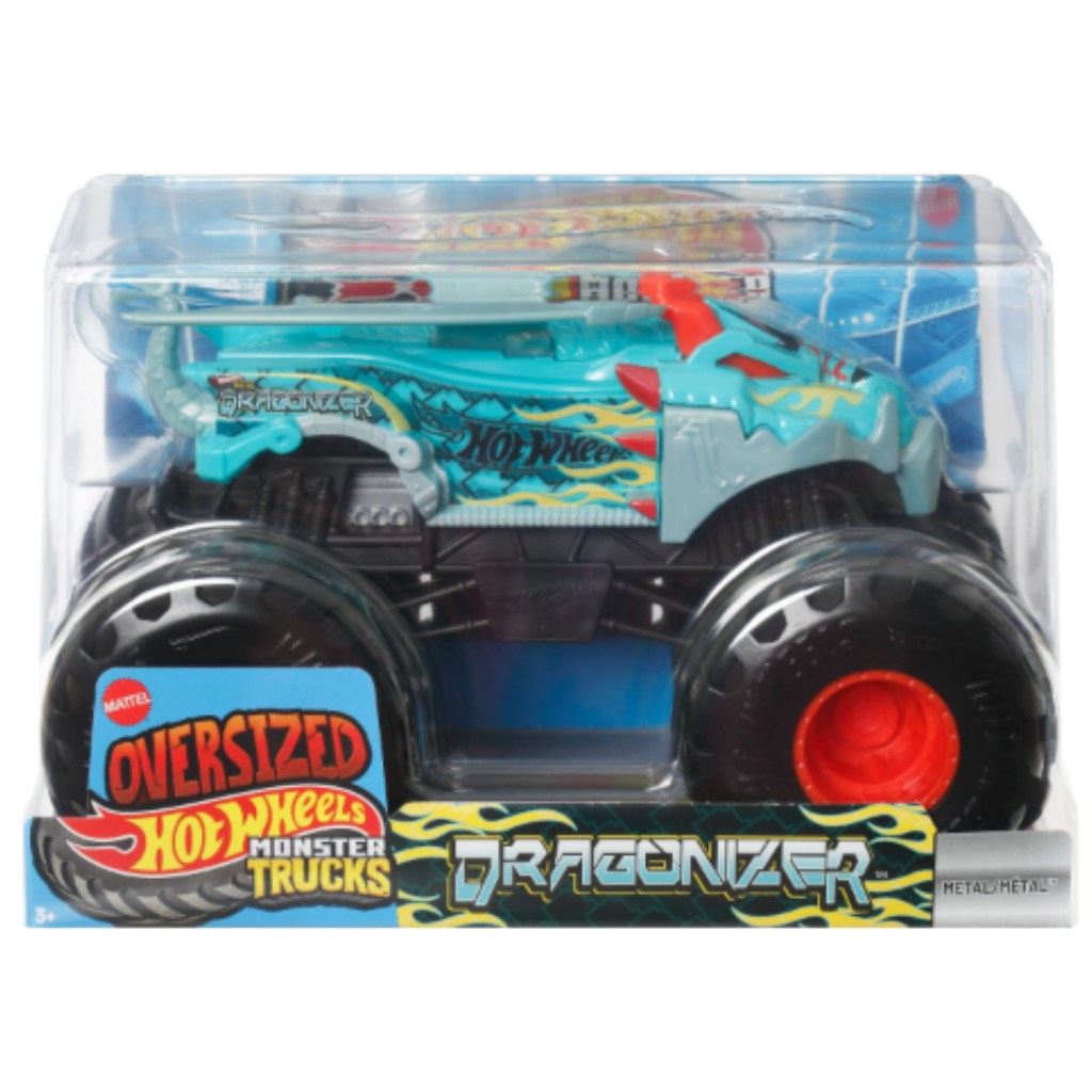 Hot Wheels Monster Trucks Oversized: Dragonizer 1/24 autómodell – Mattel kép 1