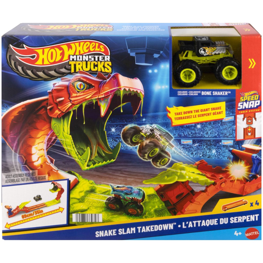 Hot Wheels Monster Trucks: Kígyómarás pályaszett - Mattel kép 1