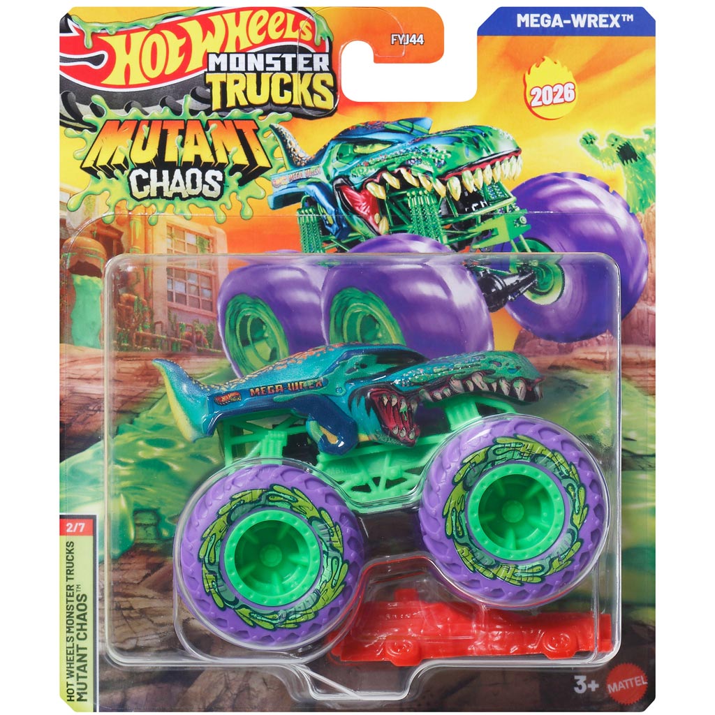 Hot Wheels Monster Trucks: Mutant Chaos Mega-Wrex monster kisautó 1/64 - Mattel kép 1