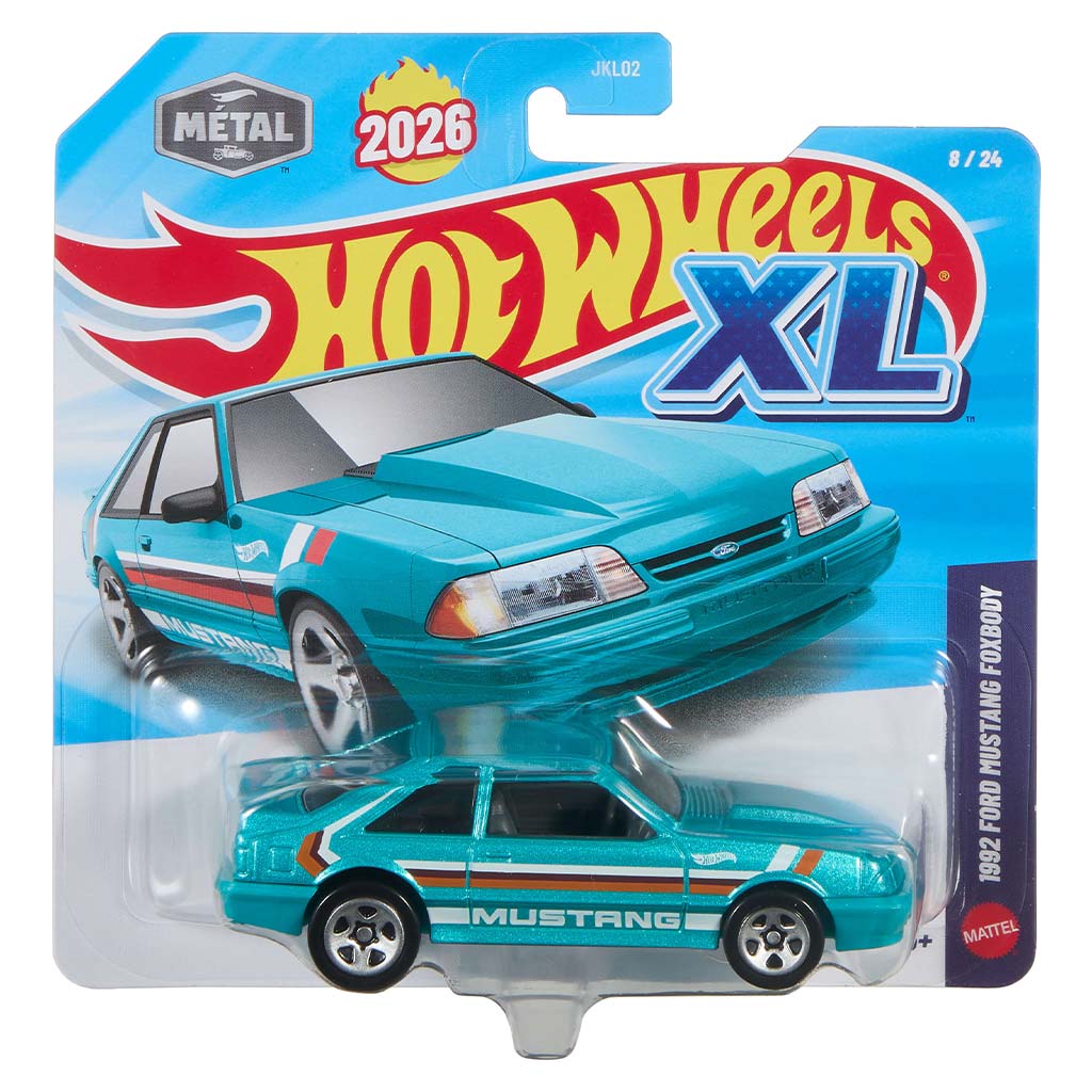 Hot Wheels XL: 1992 Ford Mustang Foxbody kisautó 1/43 – Mattel kép 1