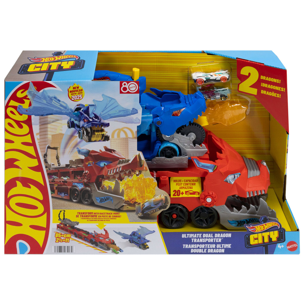 Hot Wheels City: Sárkányjárgány autószállító - Mattel kép 1
