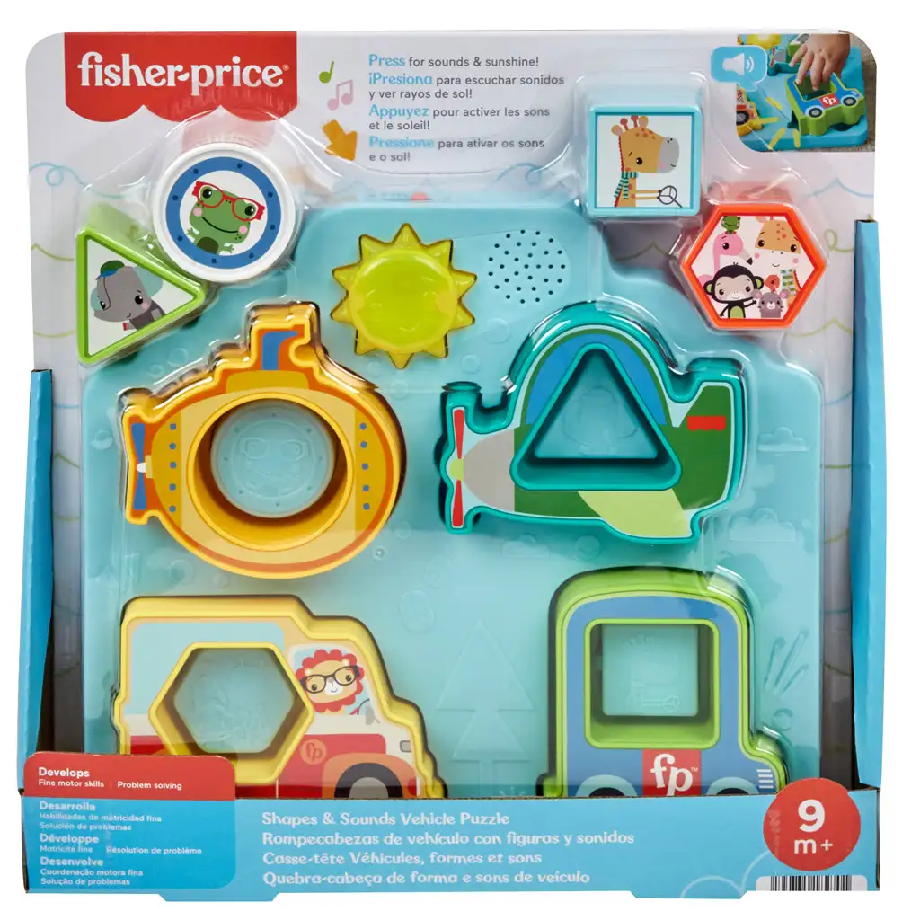 Fisher-Price: Forma és Járgány kirakó bébijáték - Mattel kép 1