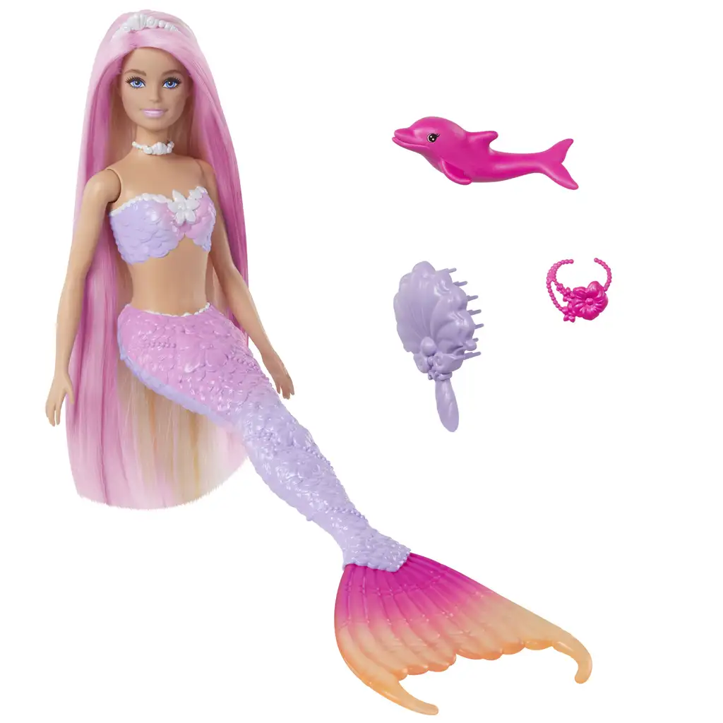 Barbie: Színváltós sellő baba kiegészítőkkel - Mattel kép 2