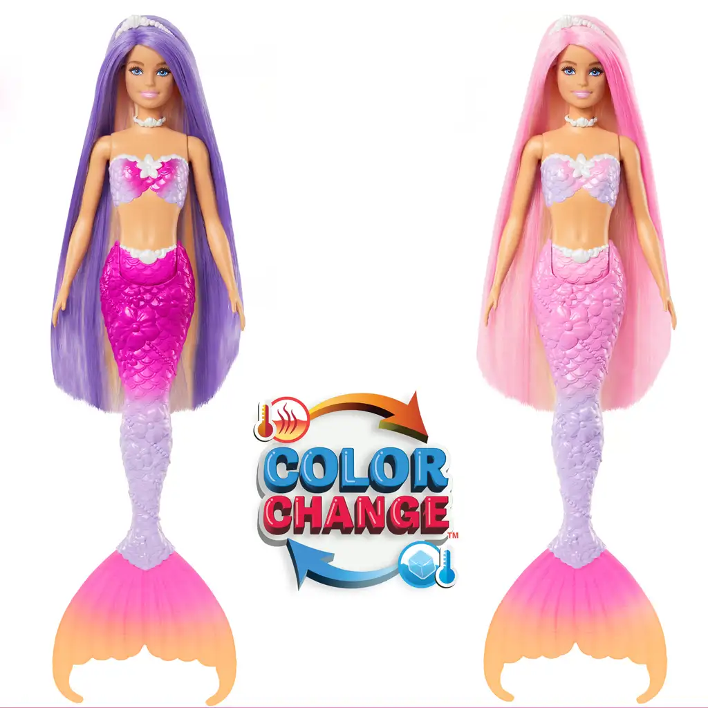 Barbie: Színváltós sellő baba kiegészítőkkel - Mattel kép 5