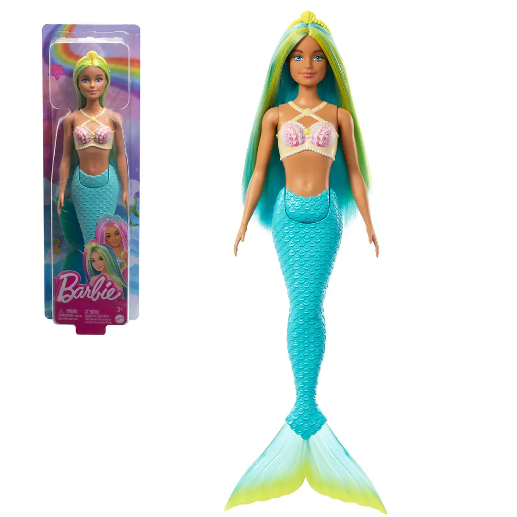Barbie Dreamtopia: Sellő baba kék hajjal és uszonnyal - Mattel kép 1