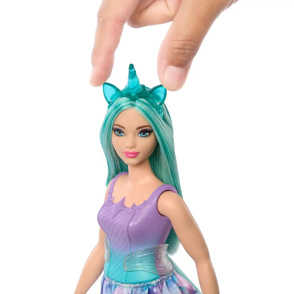 Barbie Dreamtopia: Unikornis baba kék-lila ruhában - Mattel kép 2