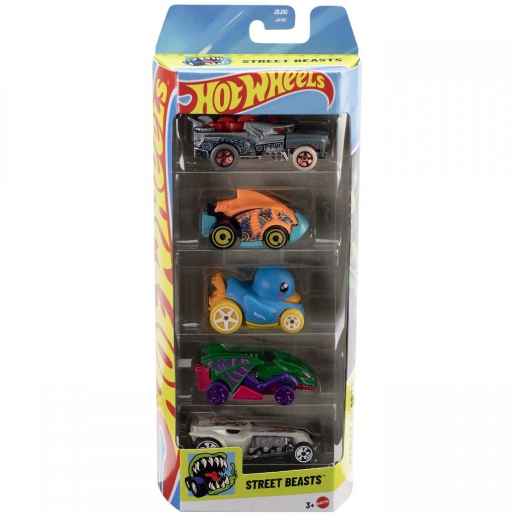 Hot Wheels: Street Beasts 5db-os járgány szett 1/64 - Mattel kép 1
