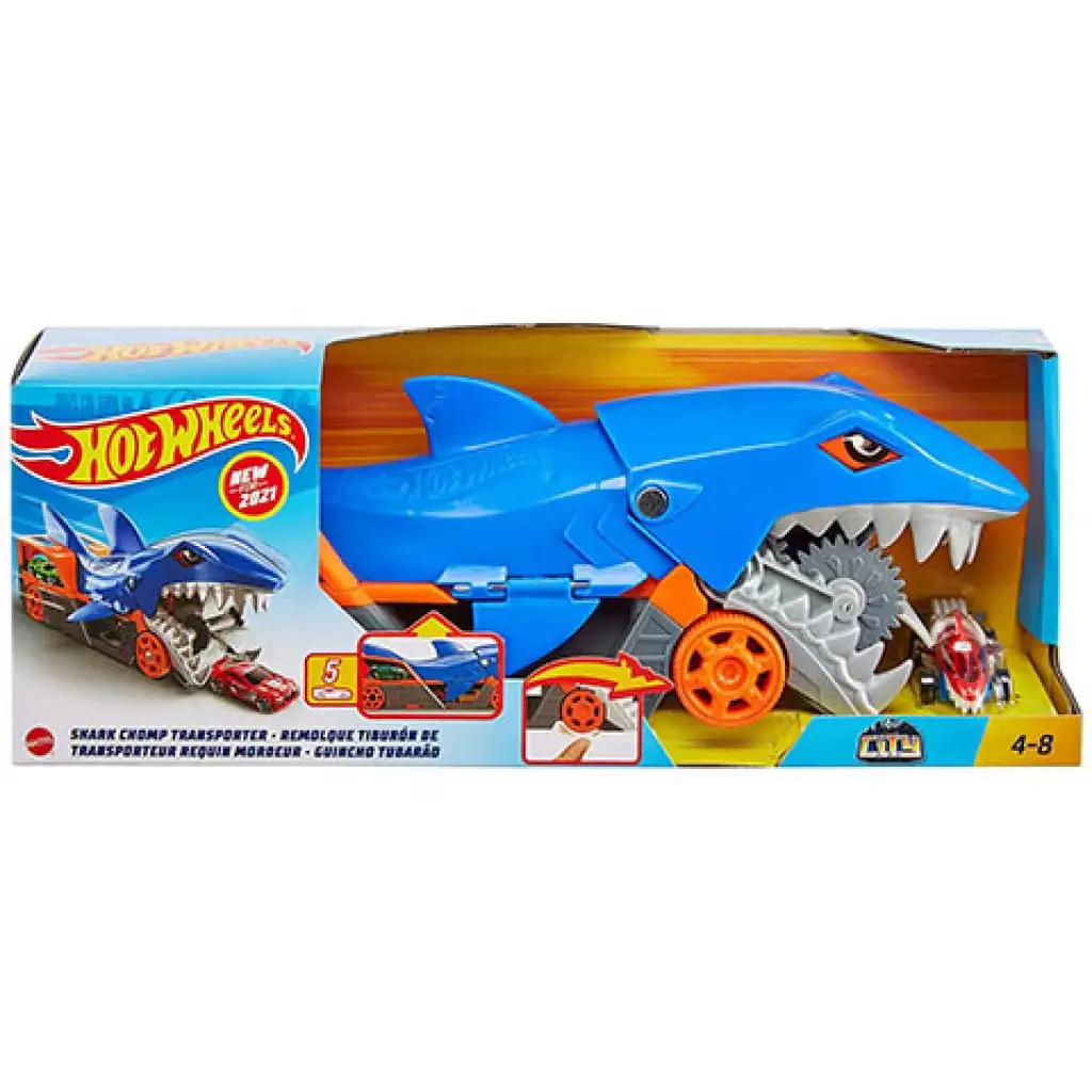 Hot Wheels: Autófaló cápa játékszett kisautóval - Mattel kép 1