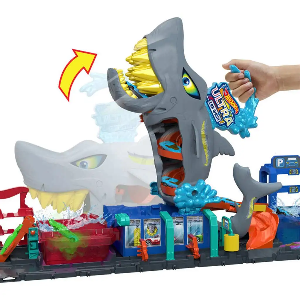 Hot Wheels: Cápás autómosó - Mattel kép 3