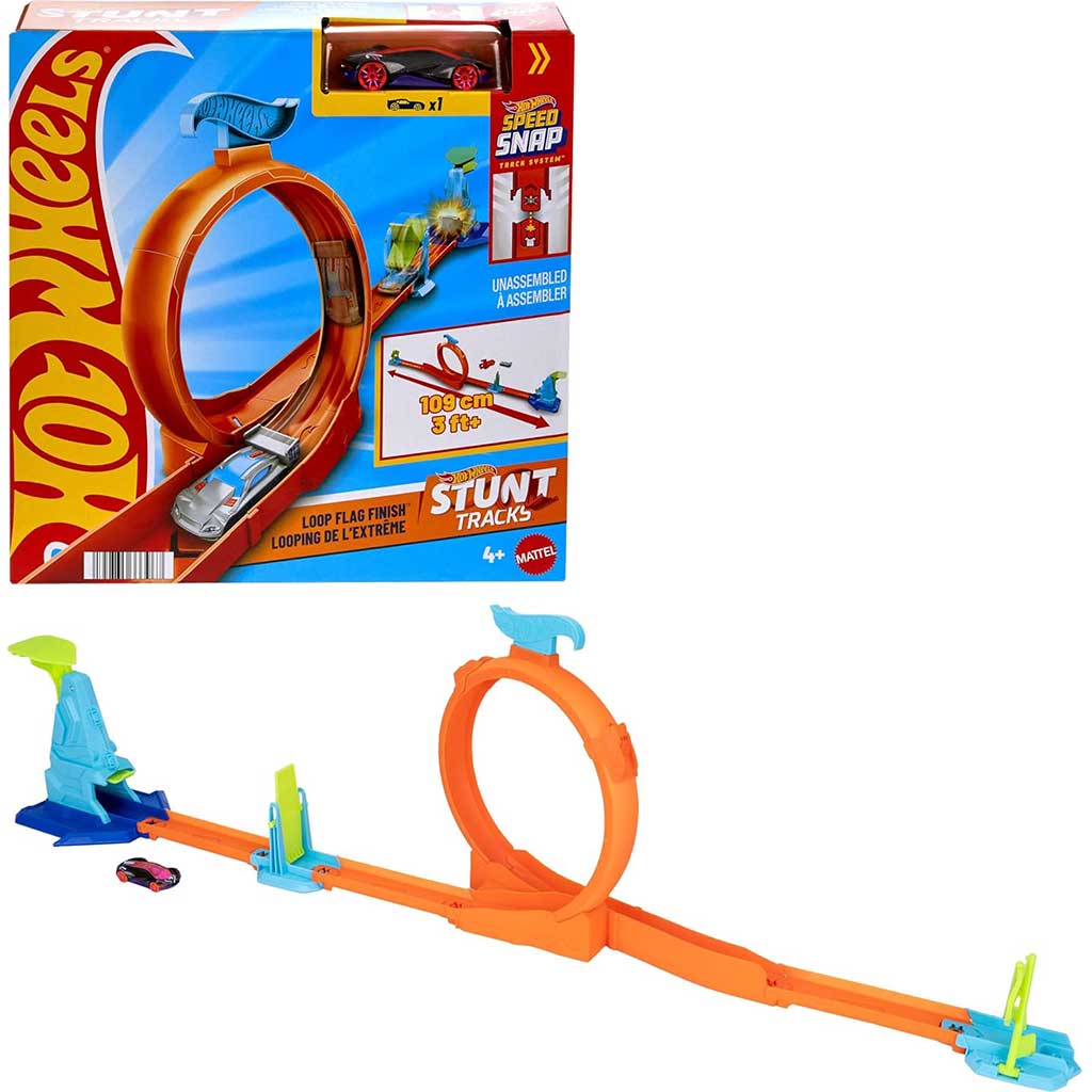 Hot Wheels: Kaszkadőr kezdőszett - Loop Flag Finish játékszett - Mattel kép 1