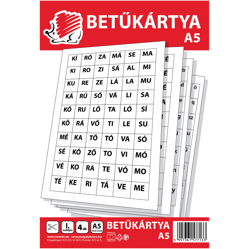 ICO: SÜNI betűkártya A/5-ös 4lap kép 1
