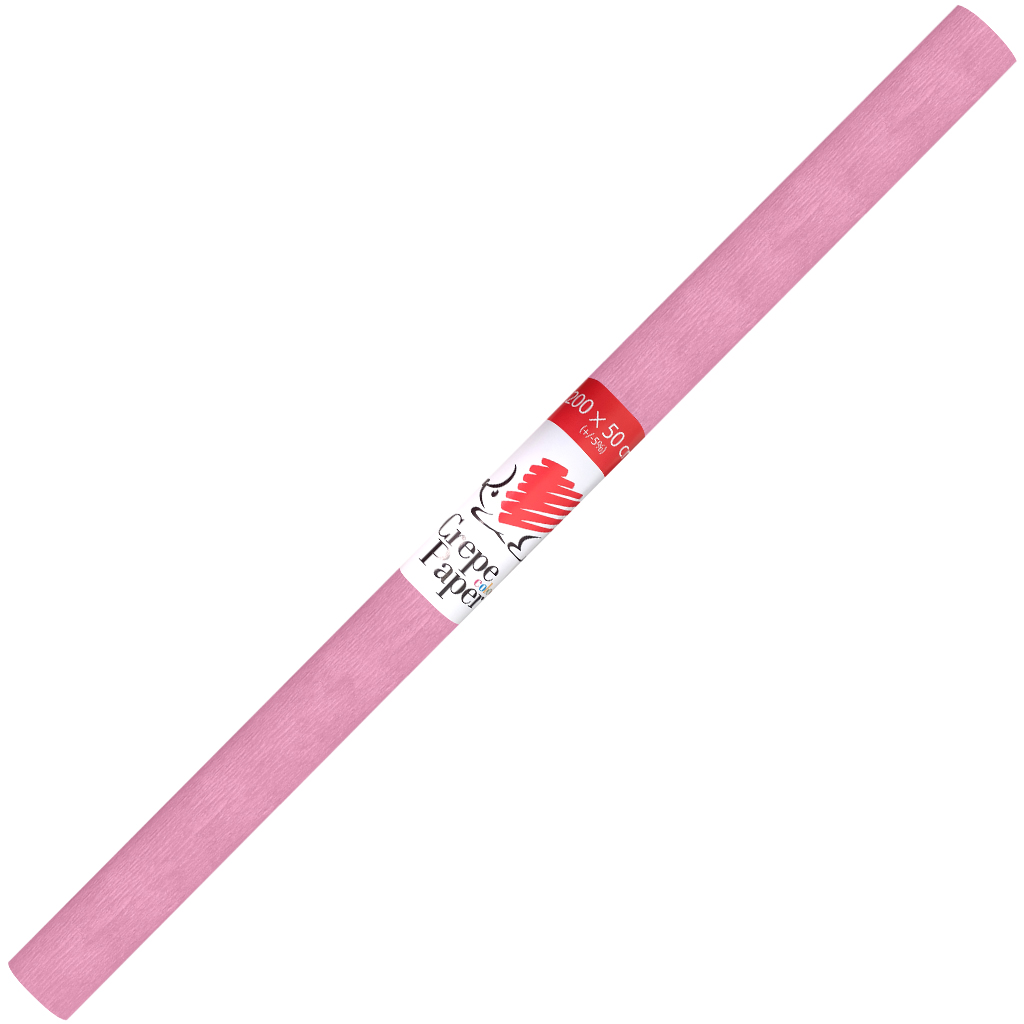 ICO: Süni krepp papír babarózsaszín színben 200x50 cm kép 1