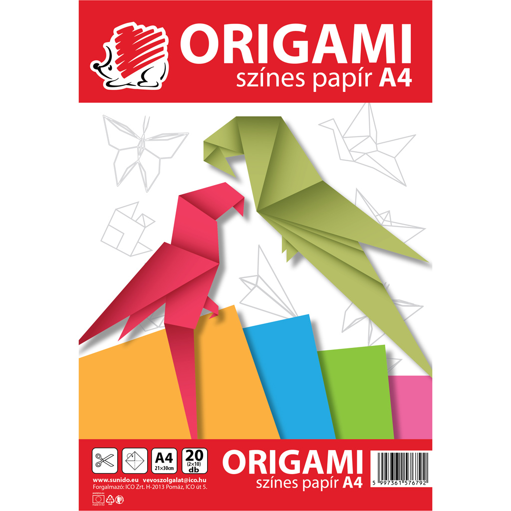 ICO: SÜNI origami lapok A/4-es méretben 20lap kép 1