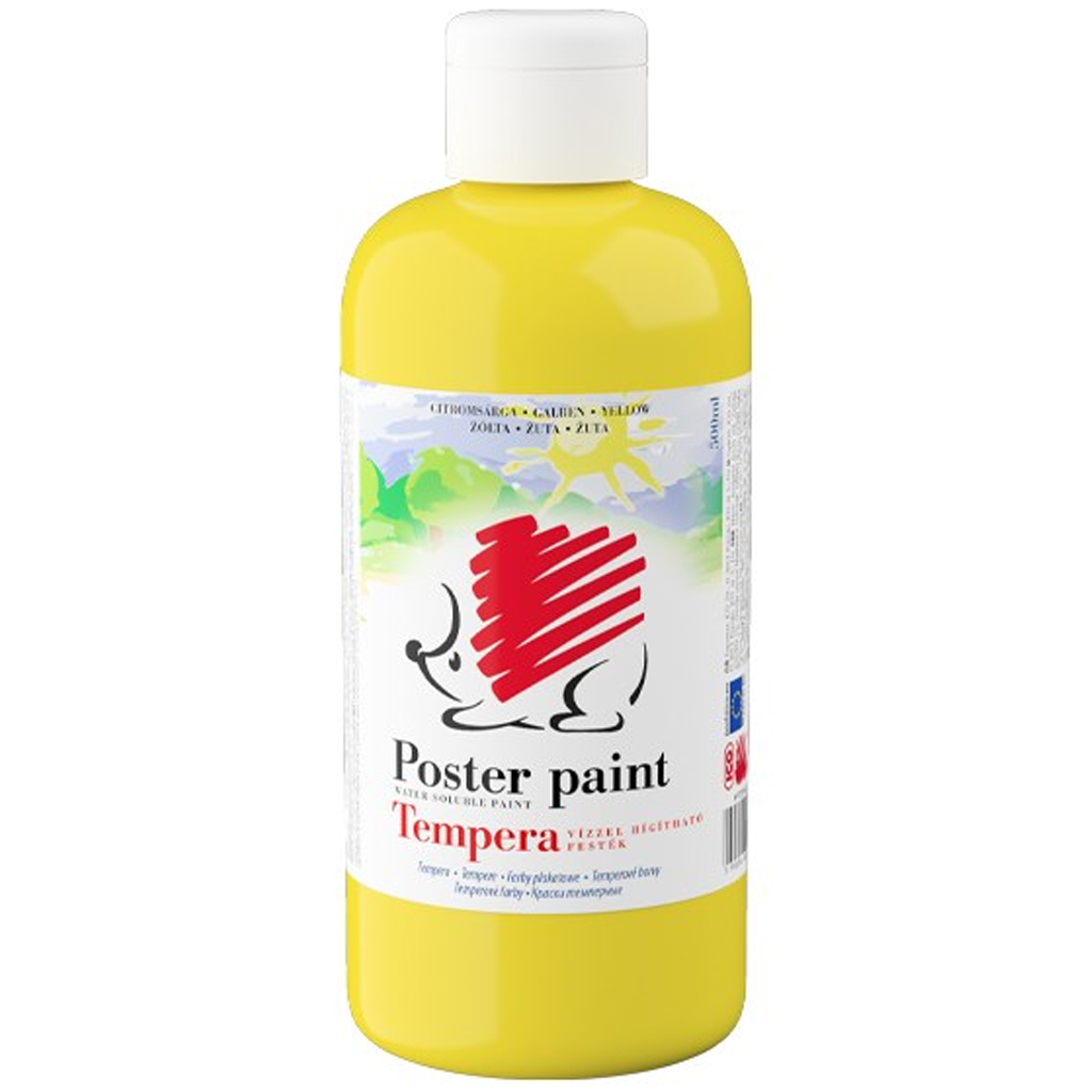 ICO: Süni tempera citromsárga színben 500ml kép 1