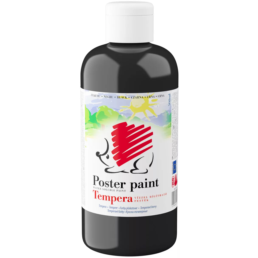 ICO: Süni tempera fekete színben 500ml kép 1