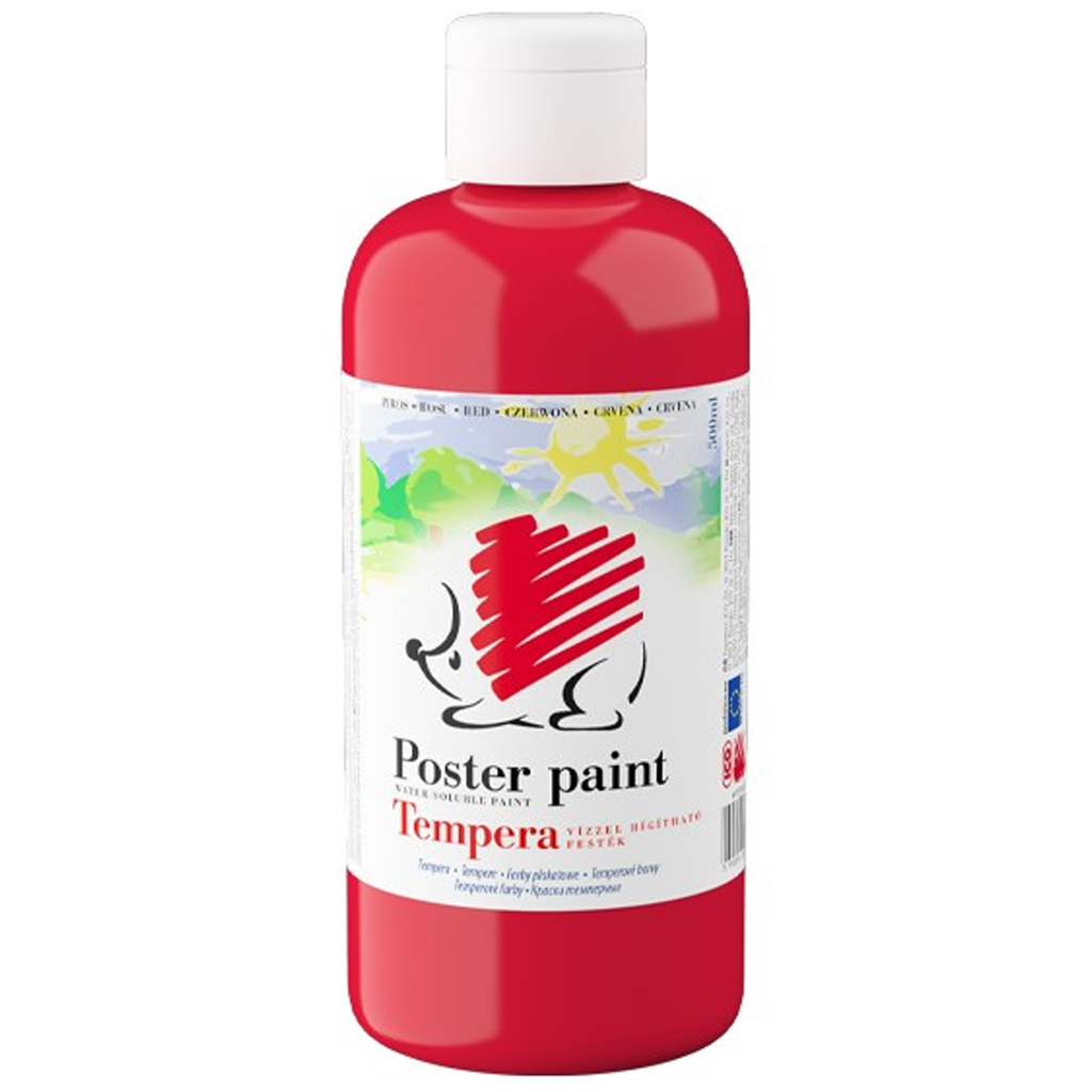 ICO: Süni tempera piros színben 500ml kép 1