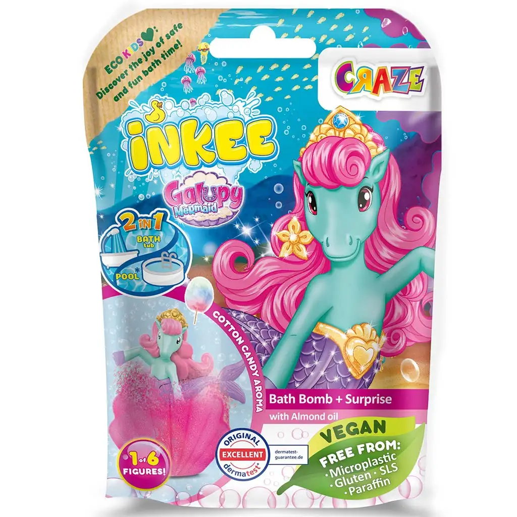 Craze Inkee: Galupy Sellő fürdőgolyó gyűjthető figurával kép 1