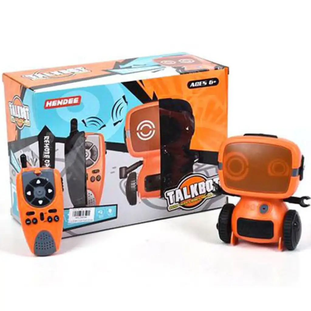 RC interaktív TalkBot robot walkie-talkie üzemóddal narancssárga színben 2,4GHz kép 12