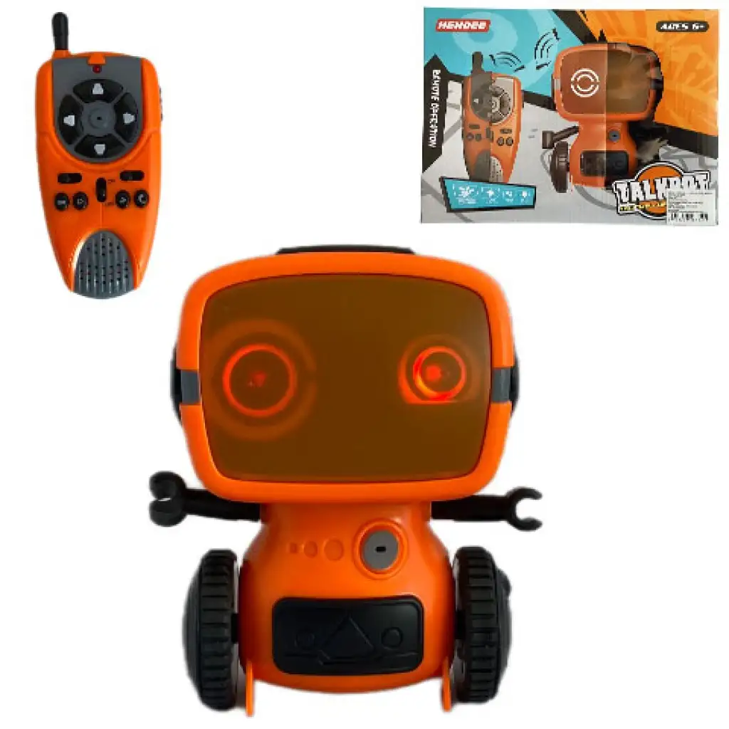RC interaktív TalkBot robot walkie-talkie üzemóddal narancssárga színben 2,4GHz kép 1