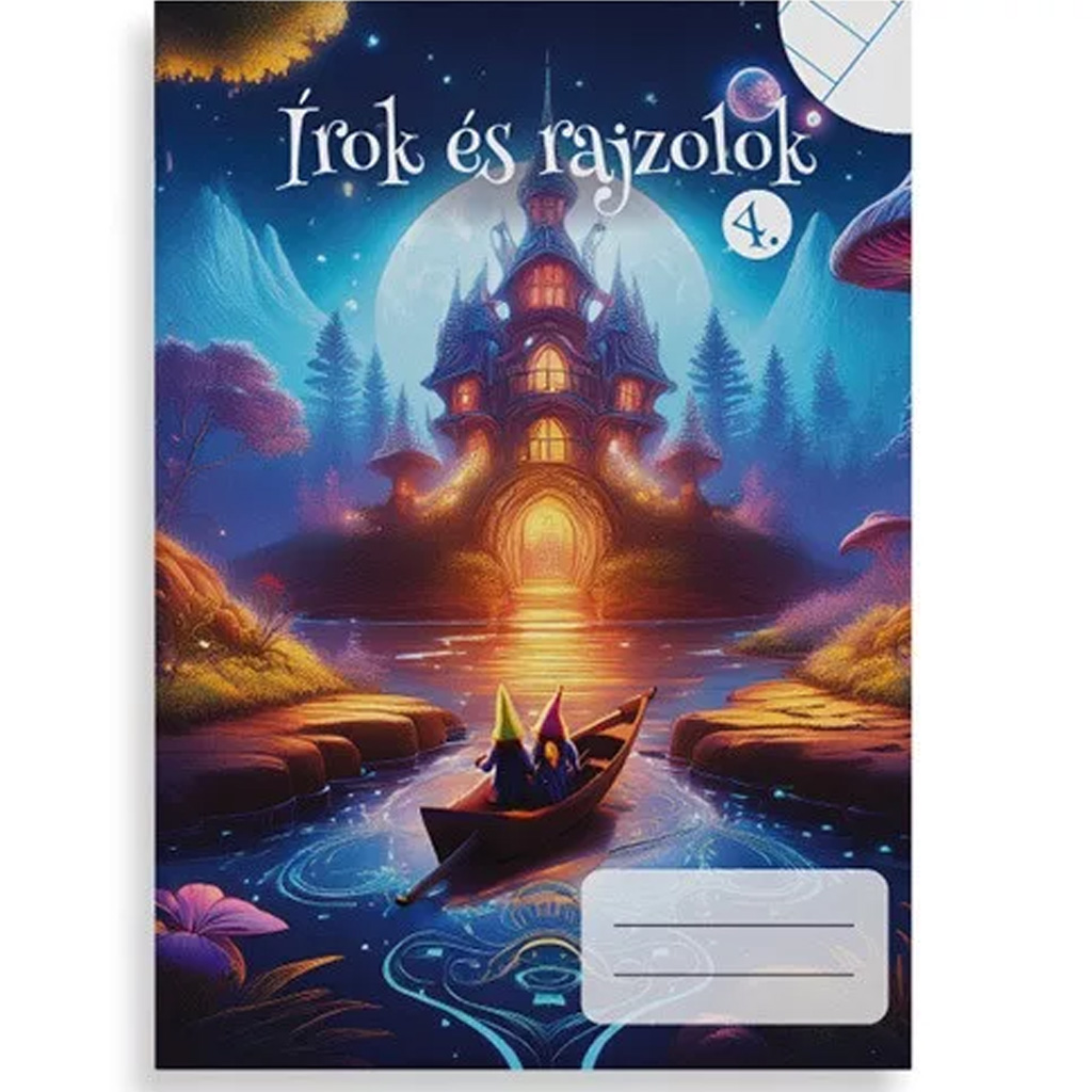 Írok és rajzolok 4. osztályos 2 az 1-ben vonalas és sima füzet A/5 kép 1