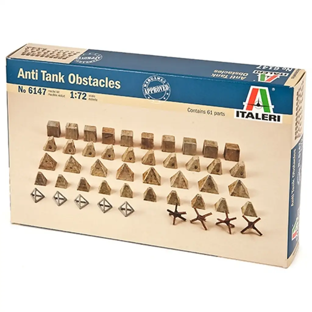 Italeri 1/72 Tankelhárító akadályok dioráma szett kép 1