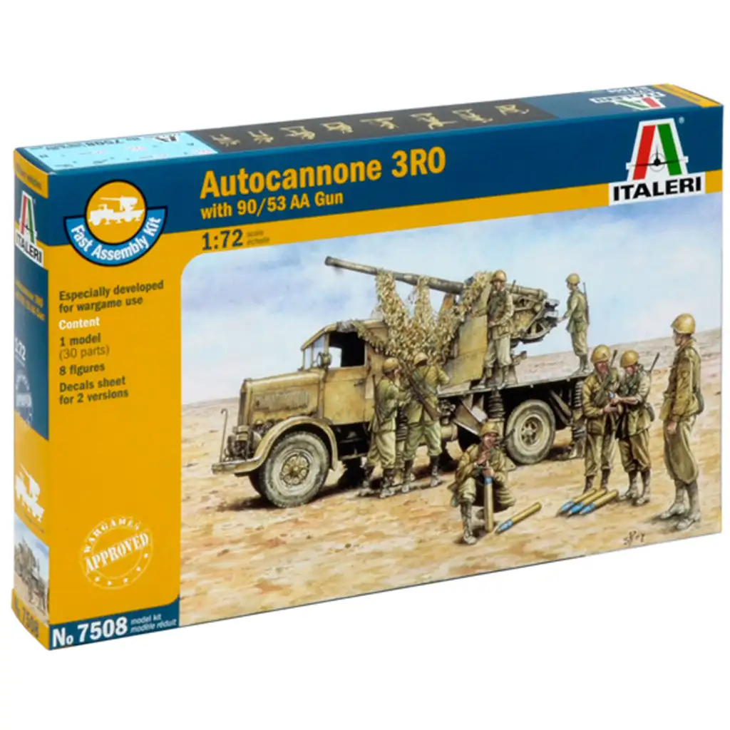 Italeri 1/72 Autocannone 3RO légvédelmi löveg 8db figurával makett szett kép 1