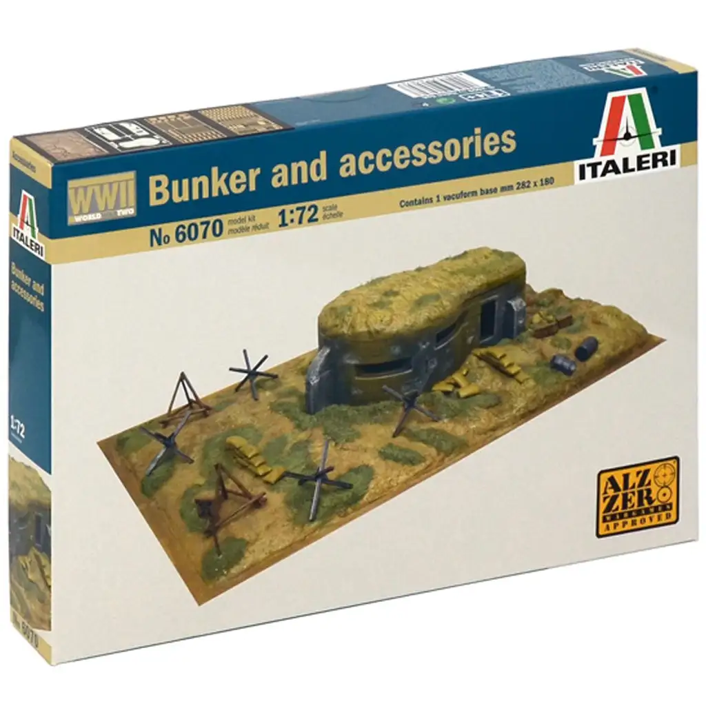 Italeri 1/72 Bunker és tereptárgyak dioráma szett kép 1