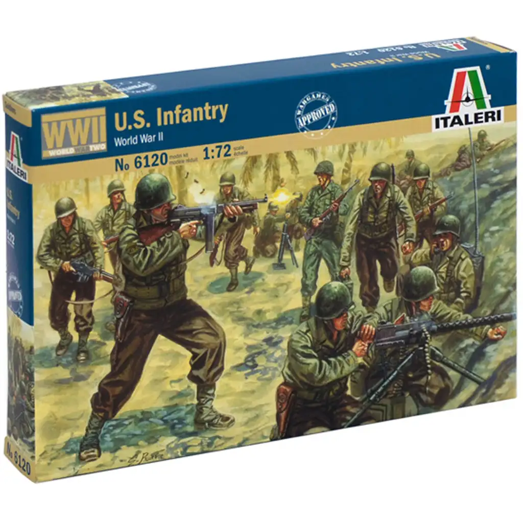 Italeri 1/72 U.S. Infantry WWII. amerikai katonák figura makett kép 1