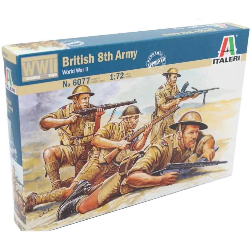 Italeri 1/72 British 8th Army Brit katonai figurák makett kép 1