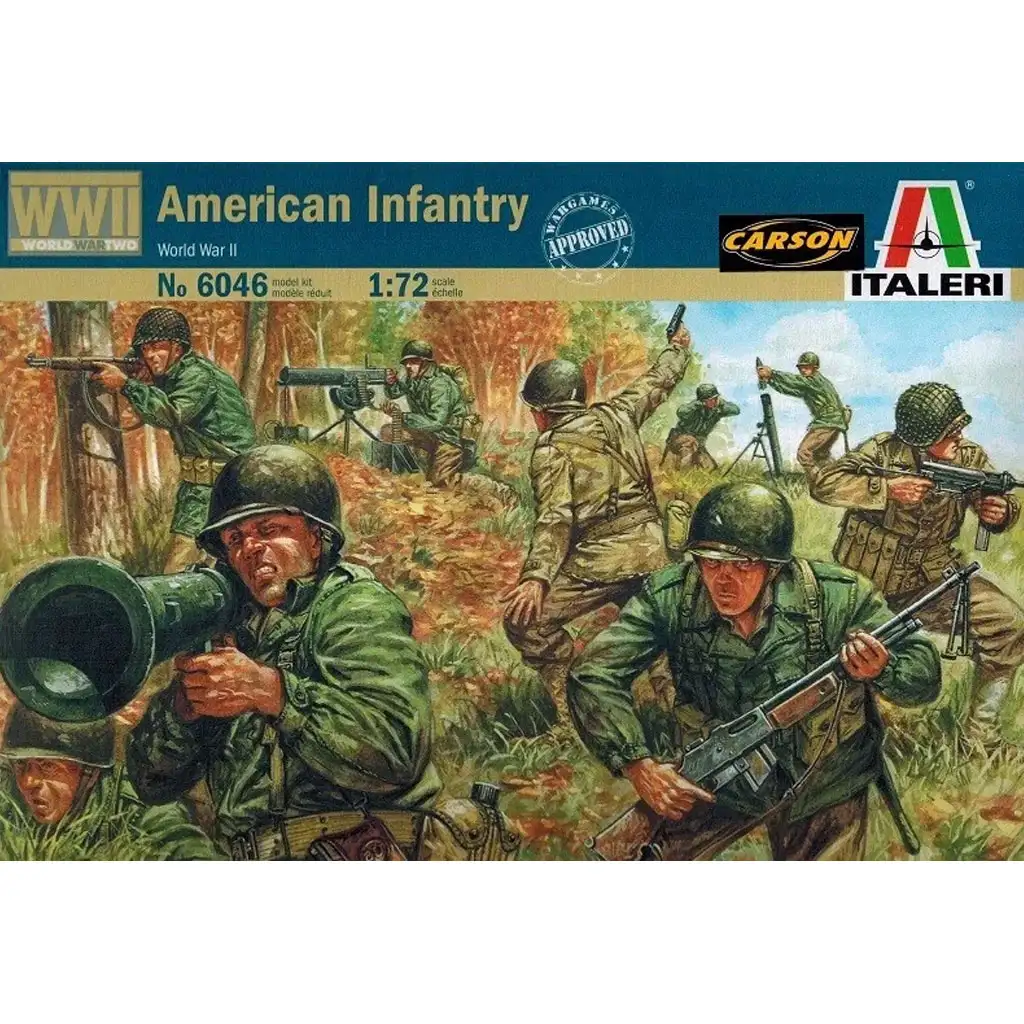 Italeri 1/72 American Infantry WWII. katona figurák makett kép 1
