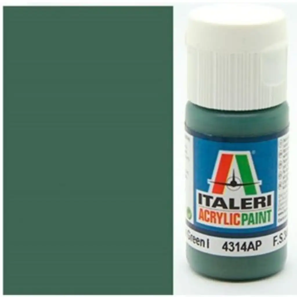 Italeri Flat Medium Green (4314AP) - Matt közép zöld makett festék 20ml kép 1