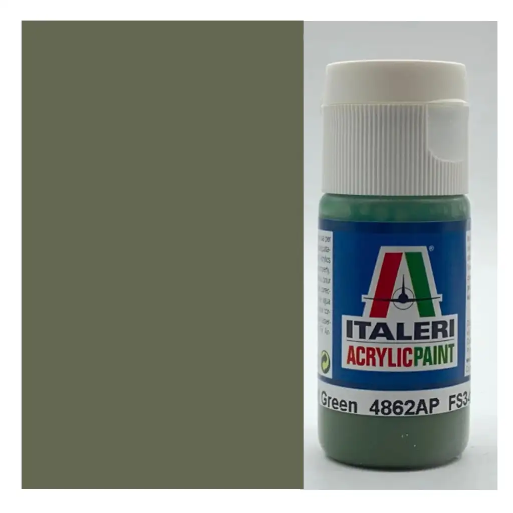 Italeri Flat Green (4862AP) - Matt zöld makett festék 20ml kép 1